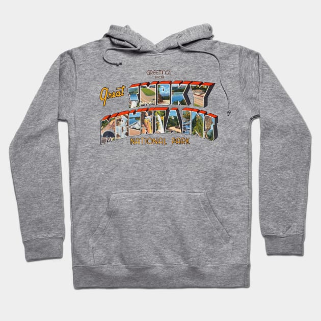 Greetings from Smoky Mountains National Park Hoodie by reapolo